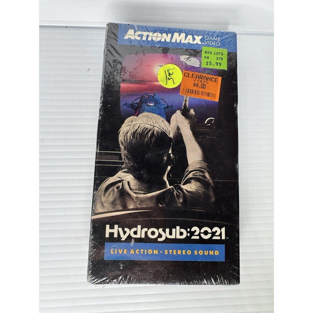 Hydrosub 2021 VHS Video Game By Action Max With Sleeve - Very Rare Released 1987